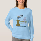 T-shirt Devise de Benjamin Franklin bleu clair (Devant)