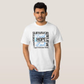 T-shirt Devise de survivants de cancer de la prostate (Devant entier)
