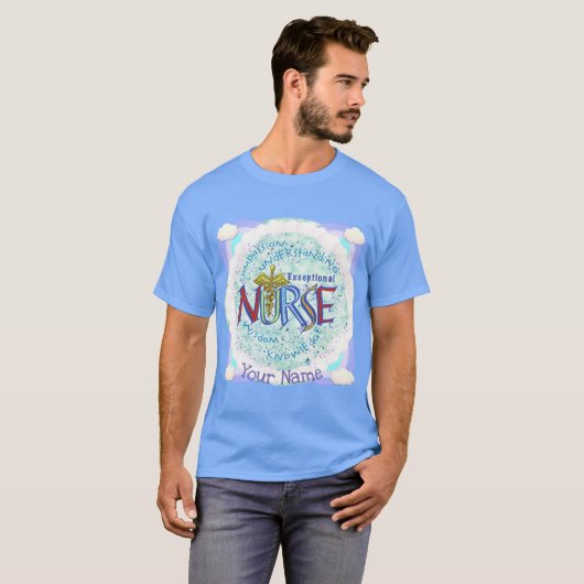 T-shirt Devise d'infirmière exceptionnelle (Devant entier)