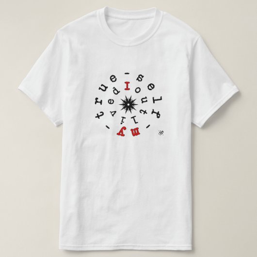 T-shirt Devise existentielle : J'ai survécu à mon vrai moi (Design devant)