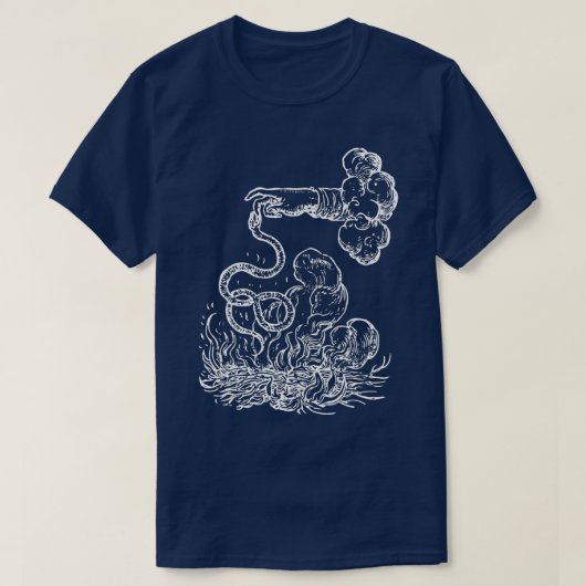 T-shirt Dévise Hroques Le Serpent blanc (Design devant)