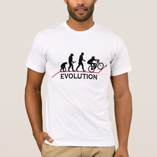 T-shirt d'évolution de vélo de montagne (Devant)