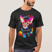 T-shirt Devon Rex Cat Astronaut (Devant)