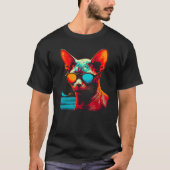 T-shirt Devon Rex Cat Beach Party (Devant)