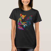 T-shirt Devon Rex Cat Piano (Devant)
