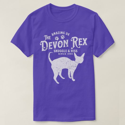 T-shirt Devon Rex Chat Vintage (Design devant)