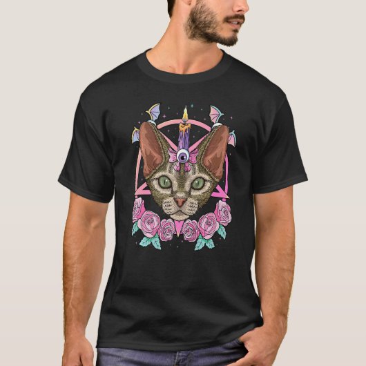 T-shirt Devon Rex Goth Pastel Païen Créatif Menhera Devon (Devant)