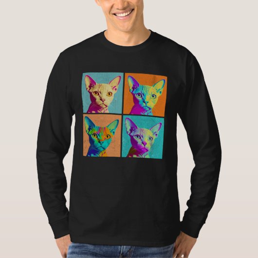 T-shirt Devon Rex Pop Illustration Colorful Animal Women (Devant)