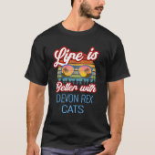 T-shirt Devon Rex Retro Sunset Life est meilleur avec Devo (Devant)