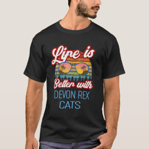 T-shirt Devon Rex Retro Sunset Life est meilleur avec Devo