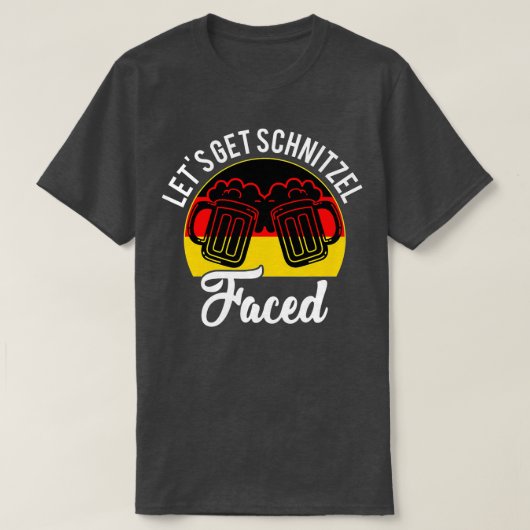 T-shirt Devons Schnitzel à l'Oktoberfest Allemagne Drapeau (Design devant)