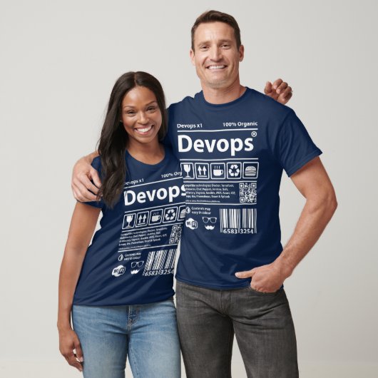T-shirt Devops Code-barres Ordinateurs de programmation co (Unisexe)