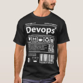 T-shirt Devops Code-barres ordinateurs de programme g (Devant)
