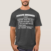T-shirt Devops Ingénieur Définition Graduation Drôle Dire (Devant)