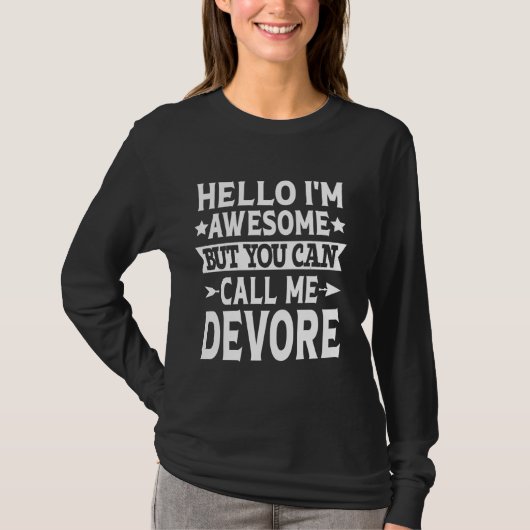 T-shirt Devore Nom de famille Call Me Devore Family Team D (Devant)