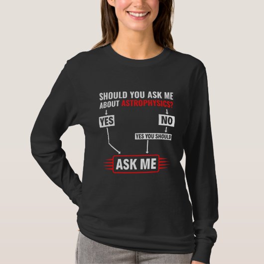 T-shirt Devriez-Vous Me Poser Des Questions Sur L'Astrophy (Devant)