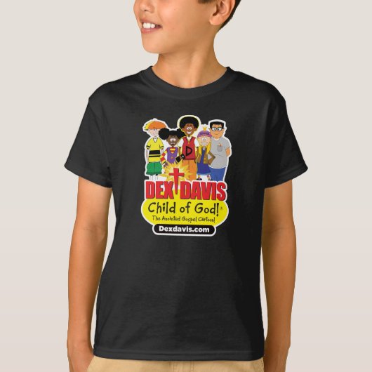 T-shirt "Dex n'Friends" de l'enfant (couleurs somb (Devant)