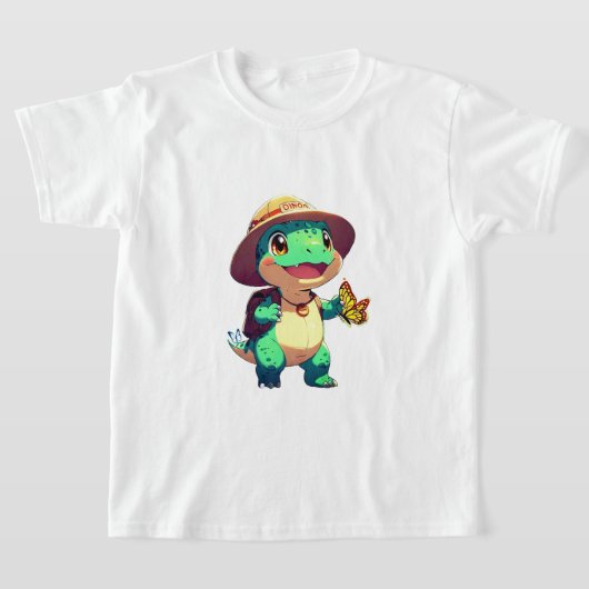 T-shirt 🦖 d'Explorateur Dino Cute (Poser)