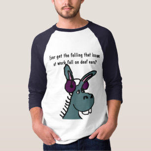 T-shirt DF chemise sourde d'humour de travail d'âne