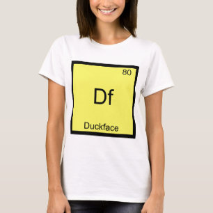 T-shirt Df - Symbole d'élément de canard visage Mème Drôle