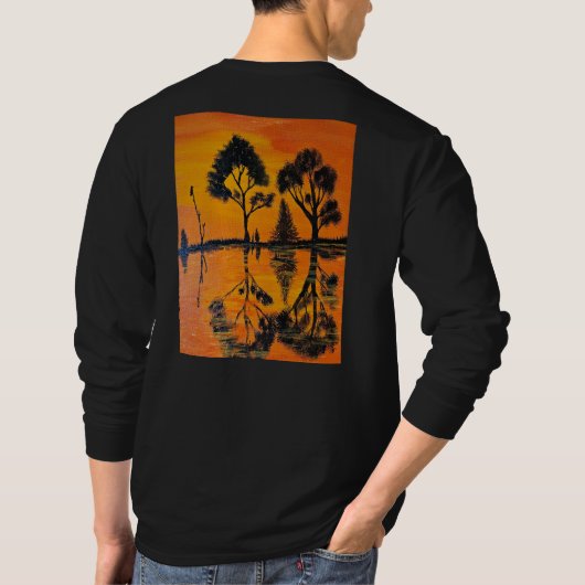 T-shirt DG Paintings Reflets du coucher du soleil manches (Dos)
