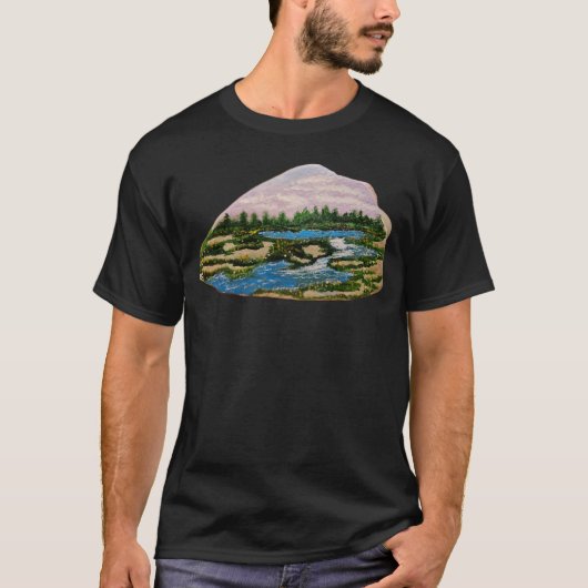T-shirt DG Paintings rock waterfall shirt  (Devant)