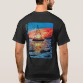 T-shirt DG Paintings Sunset Sail Central Square NY shirt 2 (Dos)