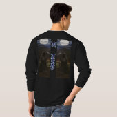 T-shirt DG Peintures Grim Reaper traquant (bleu) V3 (Dos entier)