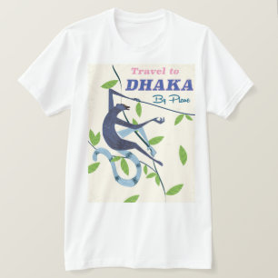 T-shirt Dhaka, Bangladesh affiche de vacances vintage.
