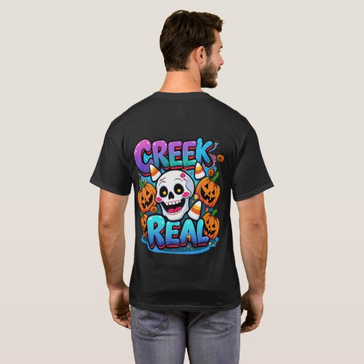 T-Shirt d'Halloween aux Oiseaux Big Eyed (Dos entier)