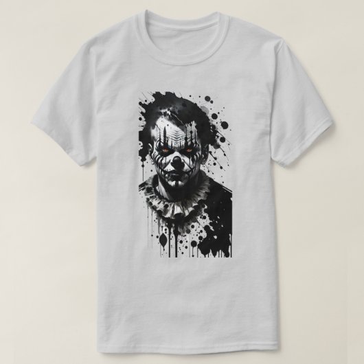 T-shirt d'Halloween clown effrayant (Design devant)