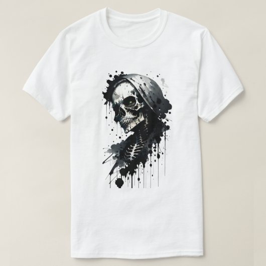 T-shirt d'Halloween en écorce de squelette (Design devant)