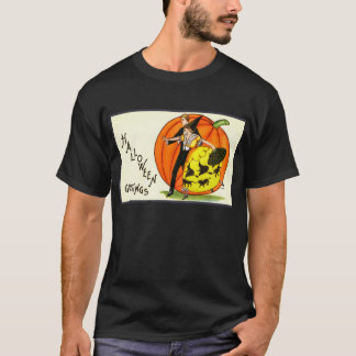 T-shirt d'Halloween. L'art d'Halloween vintage, so