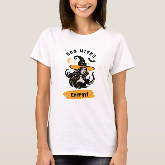 T-shirt d'Halloween noir orange (Devant)