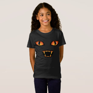 T-shirt d'Halloween pour enfant Chat noir effrayan