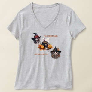 T-shirt d'Halloween pour femmes V-Neck