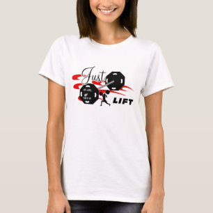 T-shirt d'haltérophilie d'ascenseur de dames just