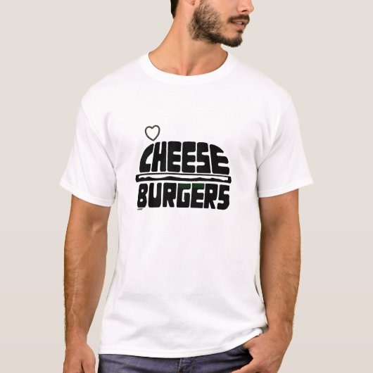 T-SHIRT D'HAMBURGERS DE FROMAGE (Devant)