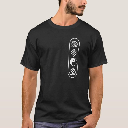 T-shirt Dharmachakra Wheel  Om Sign  Yin Yang  Endless Kno (Devant)