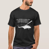 T-shirt d'hélicoptère avec la citation (Devant)