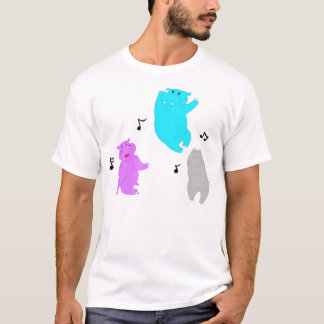 T-shirt d'hippopotames de danse