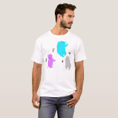T-shirt d'hippopotames de danse (Devant entier)
