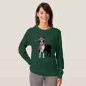 T-shirt d'hiver Boston Terrier (Devant entier)