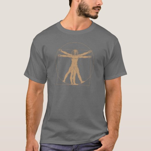 T-shirt d'homme de da Vinci Vitruvian (Devant)