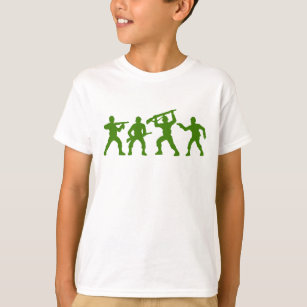 T-shirt d'hommes d'armée de jouet en vert
