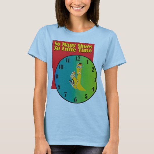 T-shirt d'horloge de chaussure de mode (Devant)