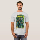 T-shirt d'horreur rétro "LA CRÉATURE" (Devant entier)