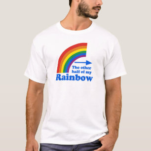 T-shirt D'humour d'arc-en-ciel plaine gaie de droite à