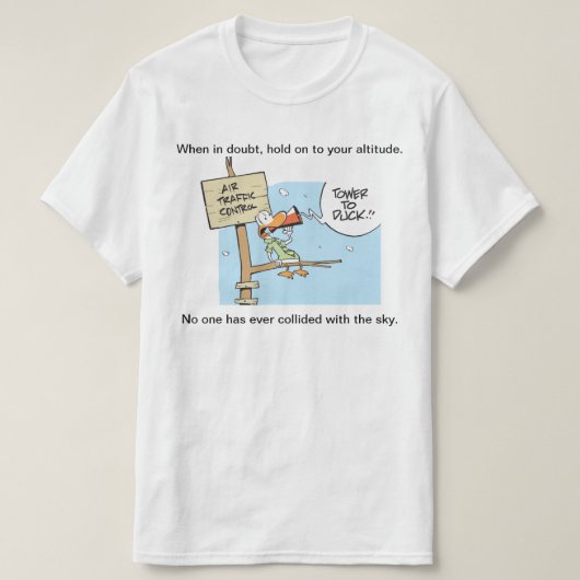 T-shirt d'humour de contrôle du trafic aérien (Design devant)