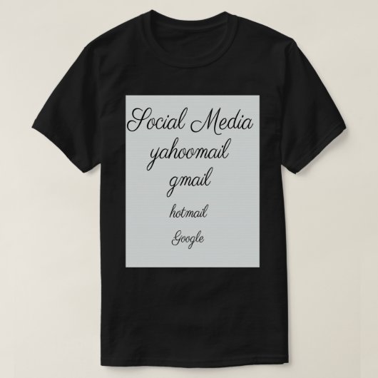 T-SHIRT DI COLLECTION SOCIAL MEDIA YAHOOMAIL GMAIL HOTMAIL (Design devant)